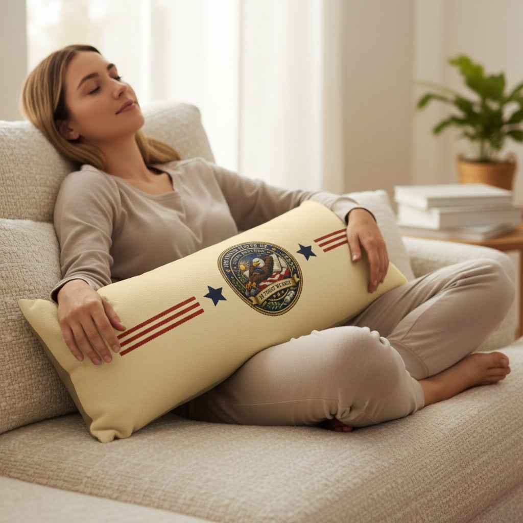 United States of Staying Right Here Body Pillow – “In Trust We Rest” Long Pillow (20×54) - Decor, Pillows, Body - EpiAl's Shop