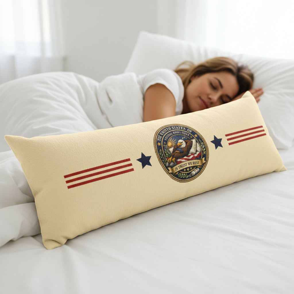 United States of Staying Right Here Body Pillow – “In Trust We Rest” Long Pillow (20×54) - Decor, Pillows, Body - EpiAl's Shop