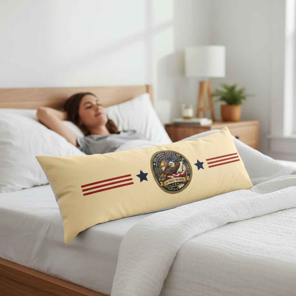 United States of Staying Right Here Body Pillow – “In Trust We Rest” Long Pillow (20×54) - Decor, Pillows, Body - EpiAl's Shop