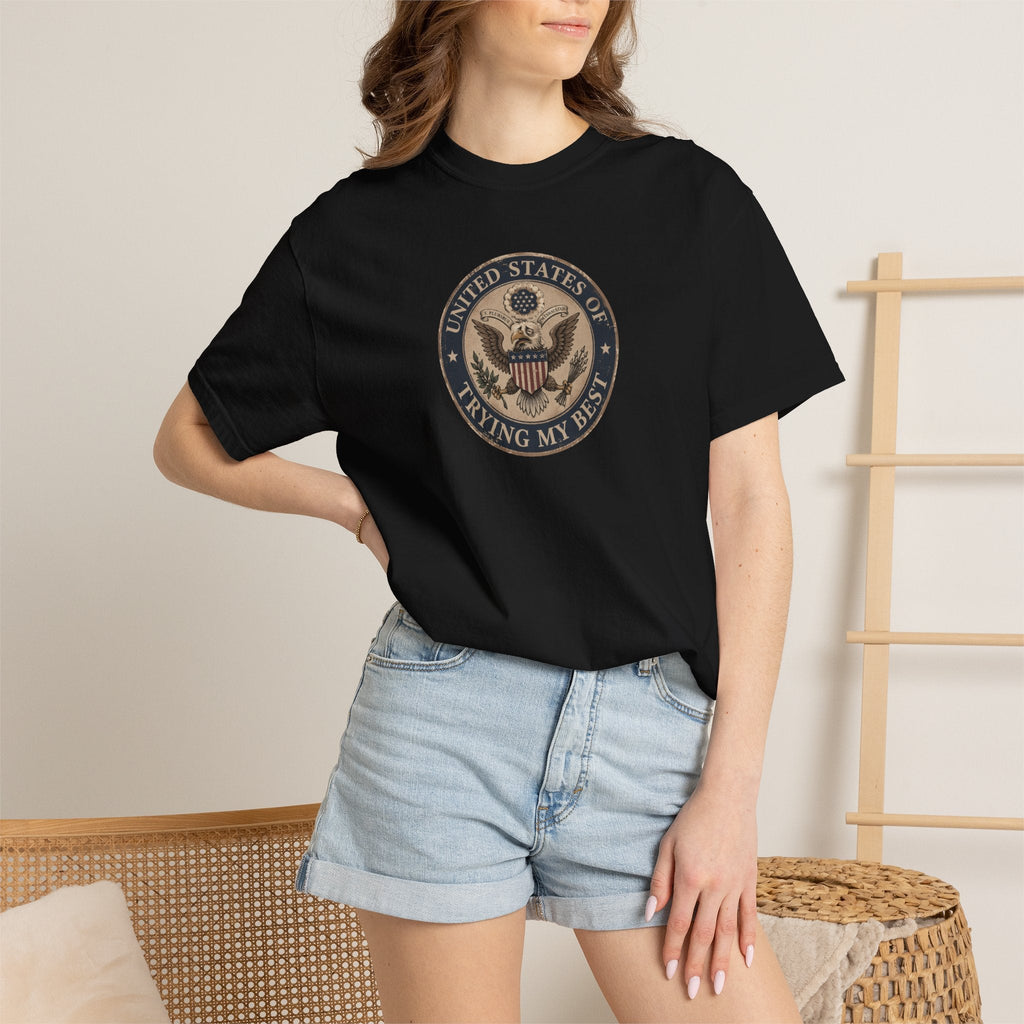 United States of Trying My Best Garment-Dyed T-Shirt - Clothing, Unisex, T-Shirts - EpiAl's Shop