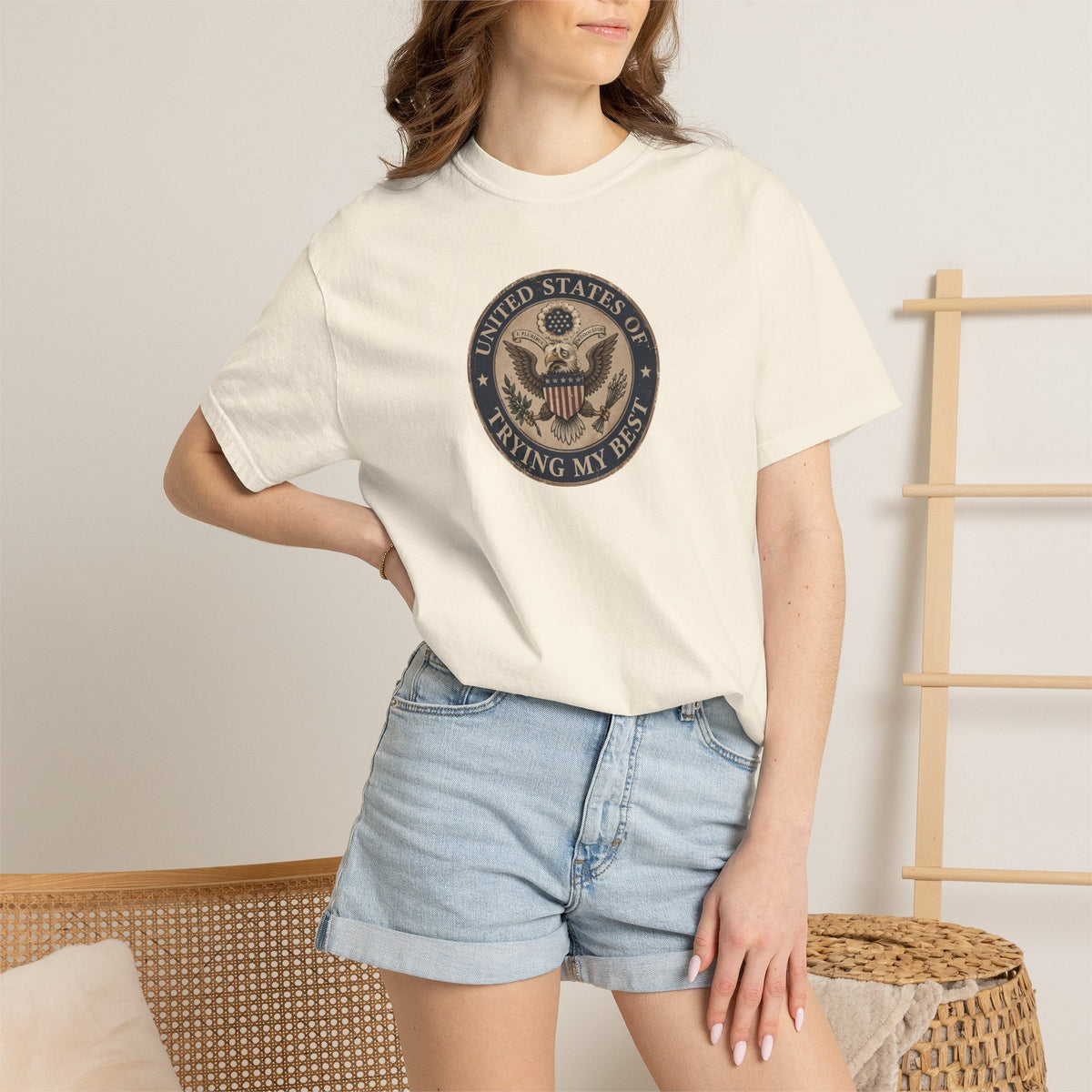 United States of Trying My Best Garment-Dyed T-Shirt - Clothing, Unisex, T-Shirts - EpiAl's Shop
