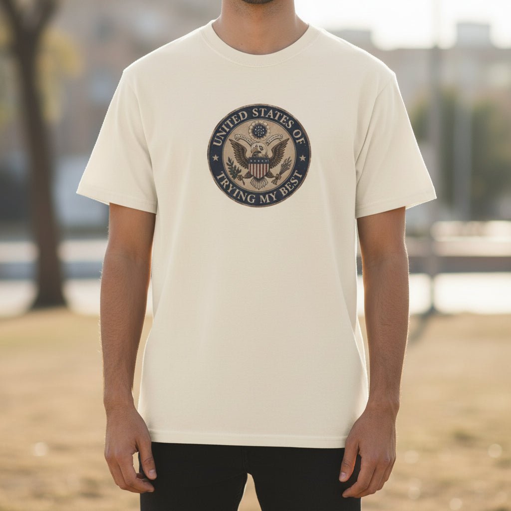 United States of Trying My Best Garment-Dyed T-Shirt - Clothing, Unisex, T-Shirts - EpiAl's Shop