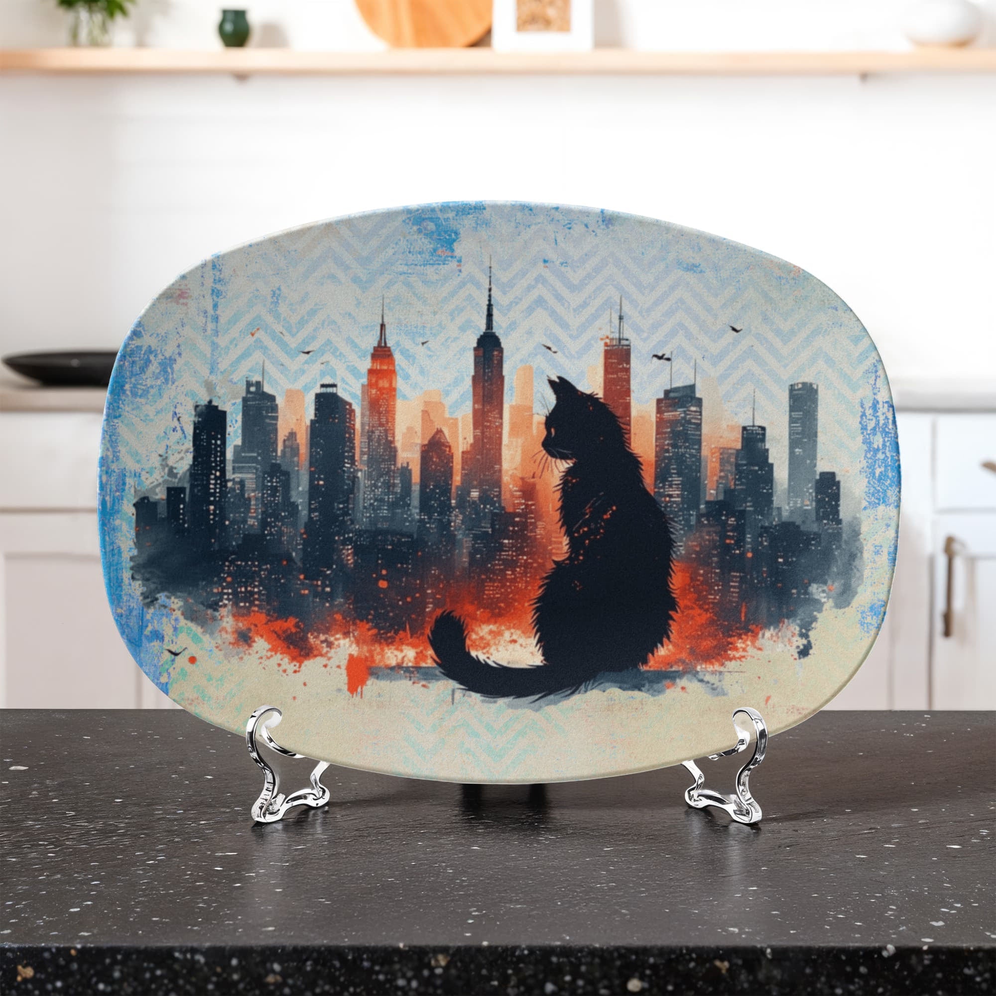 Urban Cat Collectible Platter - Decor, Kitchen & Dining, Serving Platters - EpiAl's Shop