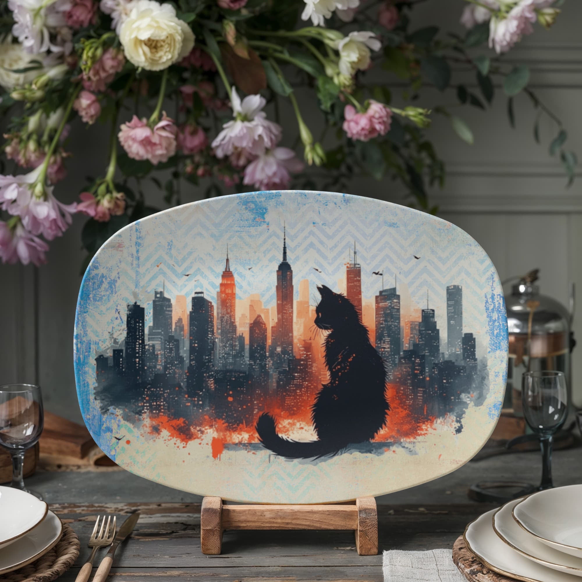 Urban Cat Collectible Platter - Decor, Kitchen & Dining, Serving Platters - EpiAl's Shop