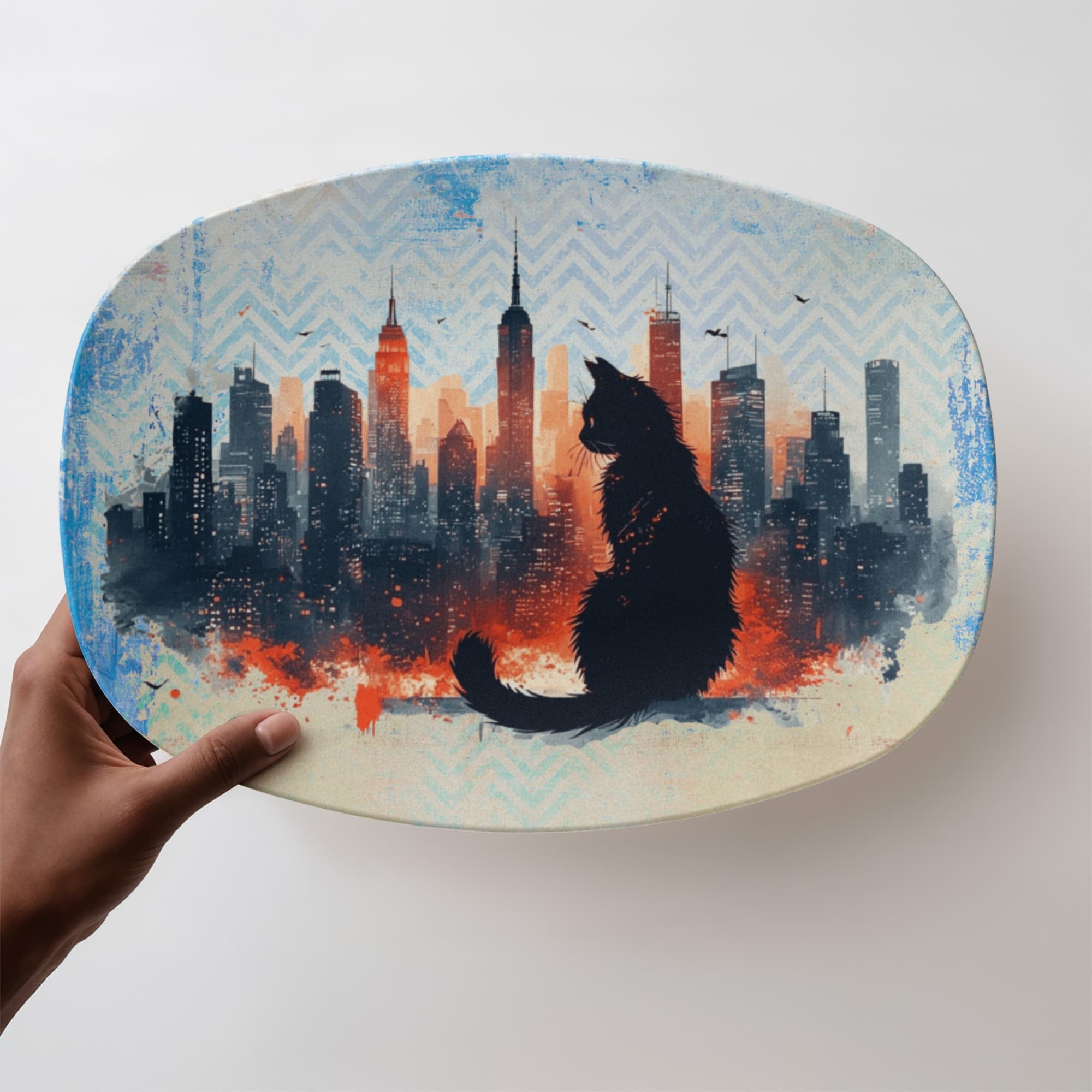 Urban Cat Collectible Platter - Decor, Kitchen & Dining, Serving Platters - EpiAl's Shop