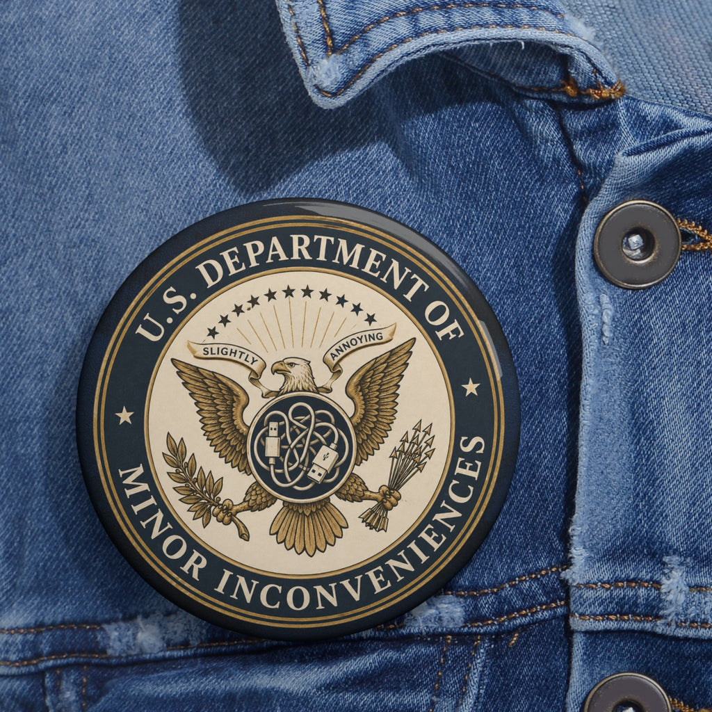 U.S. Department of Minor Inconveniences Pinback Button - Buttons, Pinback - EpiAl's Shop
