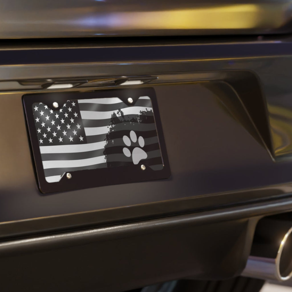 US Flag Paw Vanity Plate - Accessories - Epileptic Al’s Shop