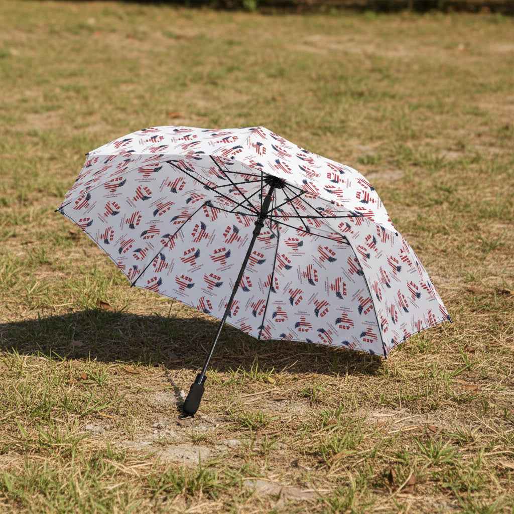 U.S.A. Chaos Pattern Umbrella – Compact Patriotic Rain Shield (Semi-Automatic) - Rain Gear, Umbrellas - EpiAl's Shop