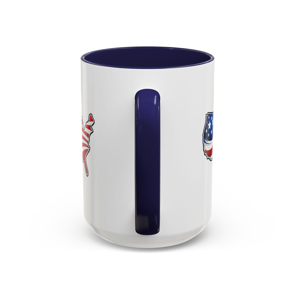 USA Map Patriotic Coffee Mug | Red Handle & Interior - Drinkware, Coffee Mugs - EpiAl's Shop