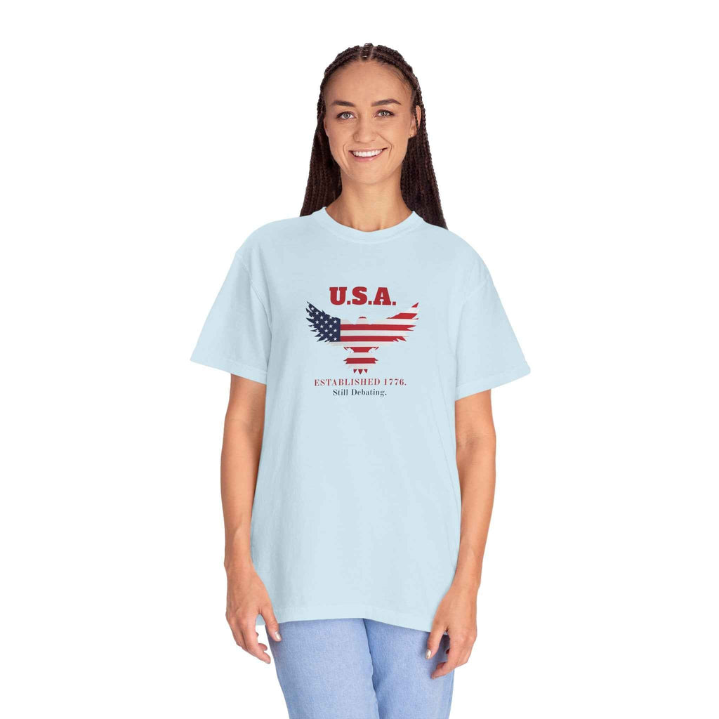 U.S.A. Still Debating Tee – Patriotic Humor Heavyweight Shirt - Clothing, Unisex, T-Shirts - EpiAl's Shop