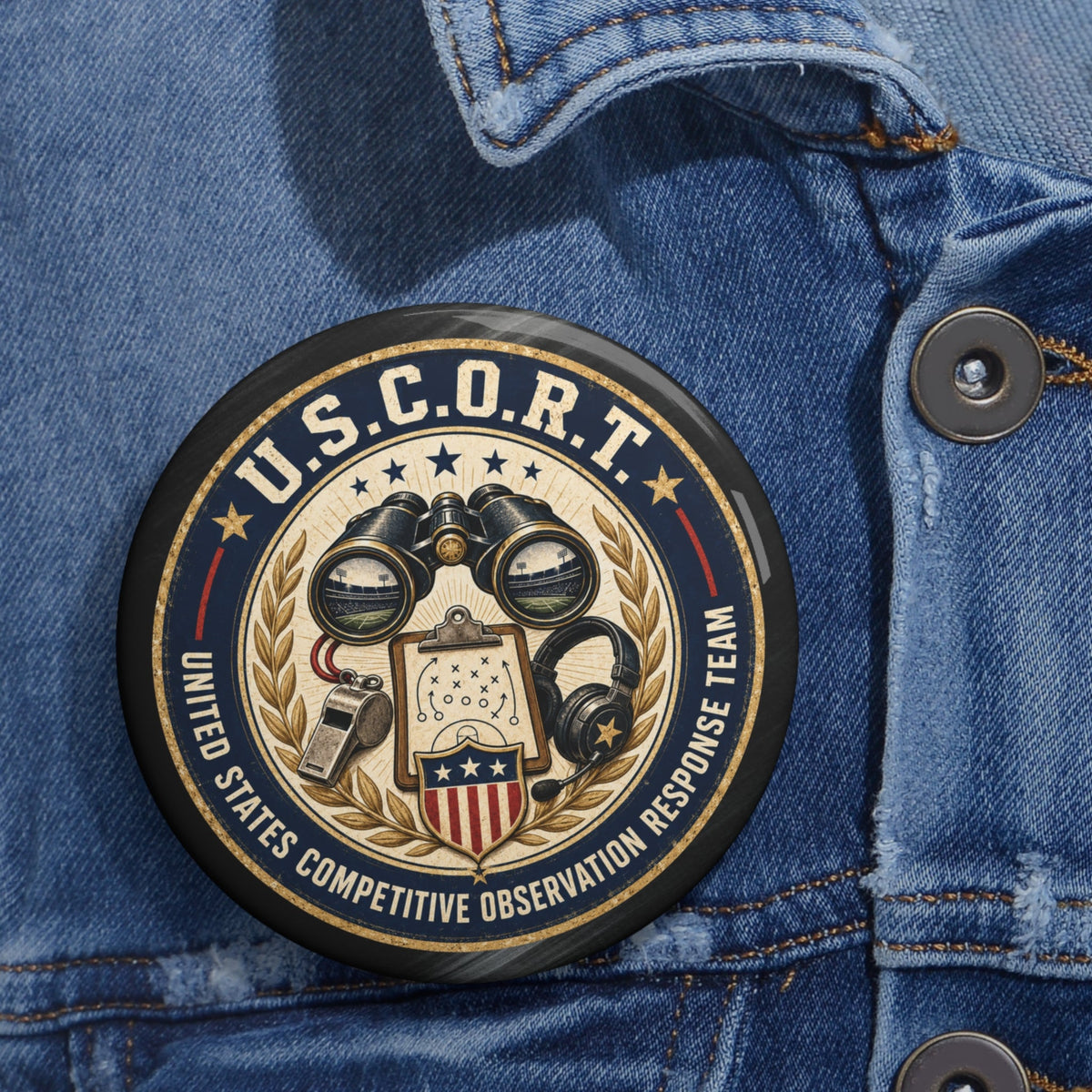U.S.C.O.R.T. Competitive Observation Team 3-Inch Pinback Button - Buttons, Pinback - EpiAl's Shop