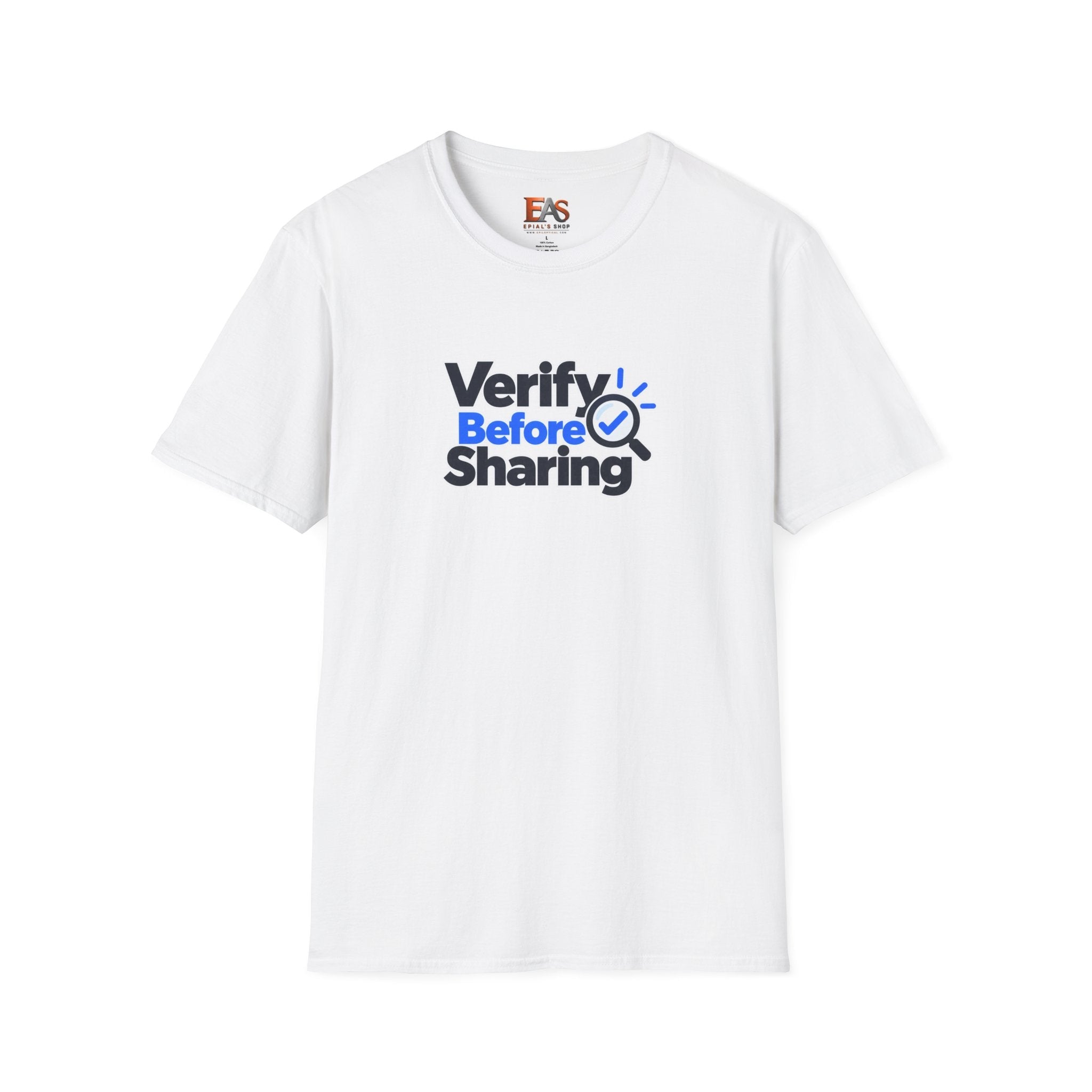 Verify Before Sharing T-Shirt | Critical Thinking & Media Literacy Graphic Tee - Clothing, Unisex, T-Shirts - EpiAl's Shop