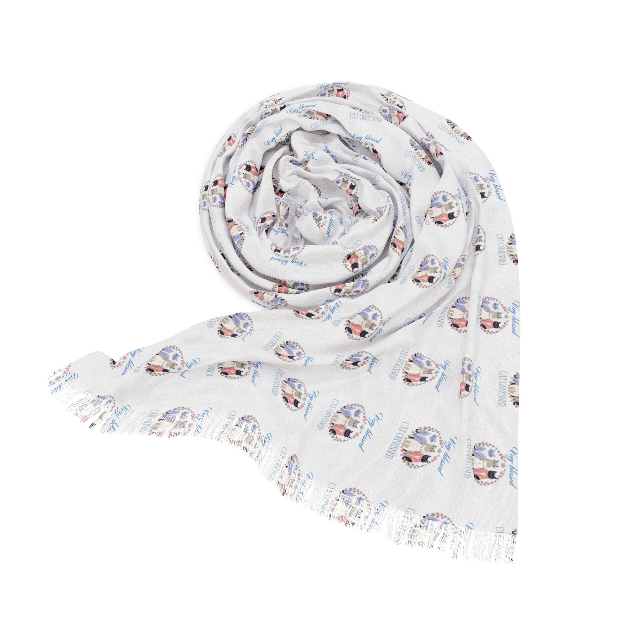 Very Blessed Cat Obsessed Light Scarf - Clothing, Scarves - EpiAl's Shop