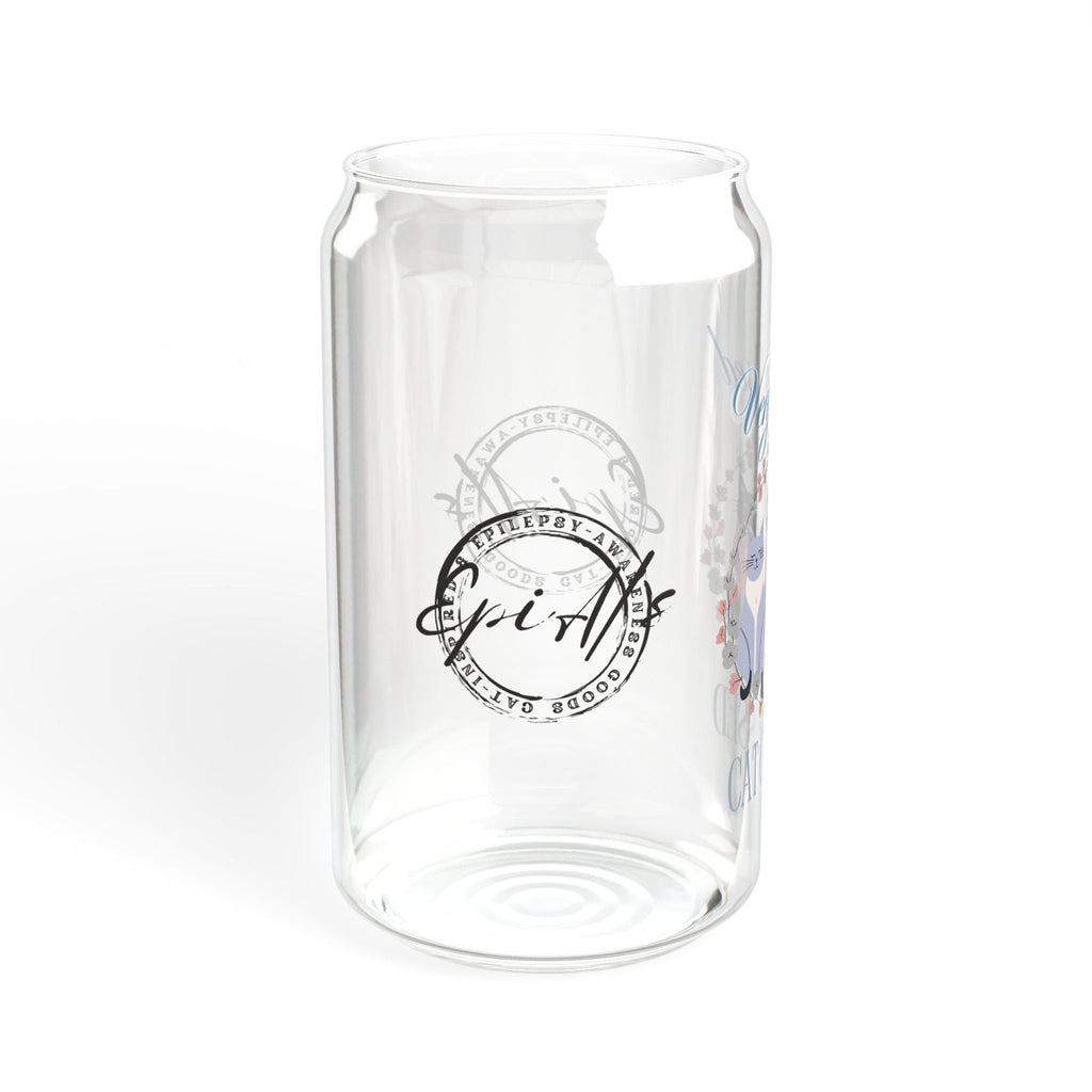 Very Blessed Cat Obsessed Sipper Glass, 16oz - Drinkware, Glasses & Cups - EpiAl's Shop