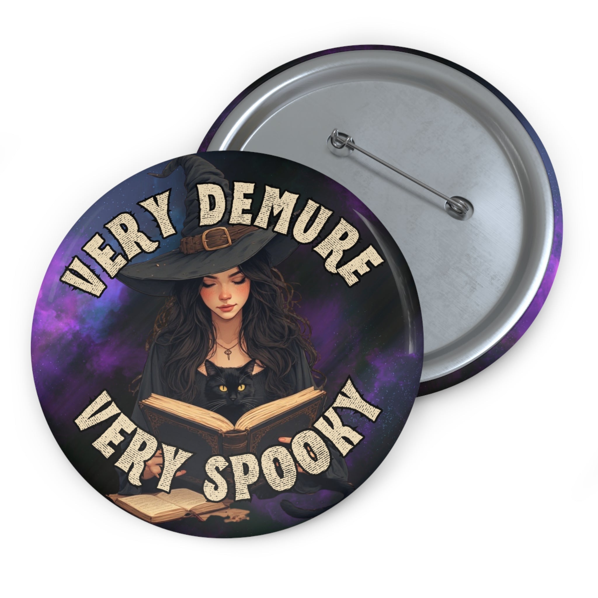 Very Demure Very Spooky, Halloween Gift - Collectibles, Pinback Buttons - EpiAl's Shop