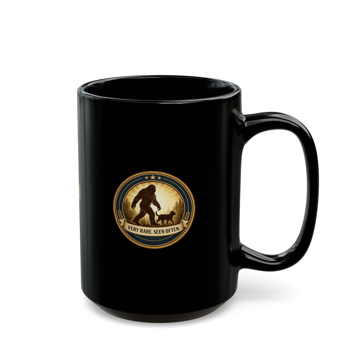Very Rare. Seen Often. Black Ceramic Coffee Mug - Drinkware, Coffee Mugs - EpiAl's Shop