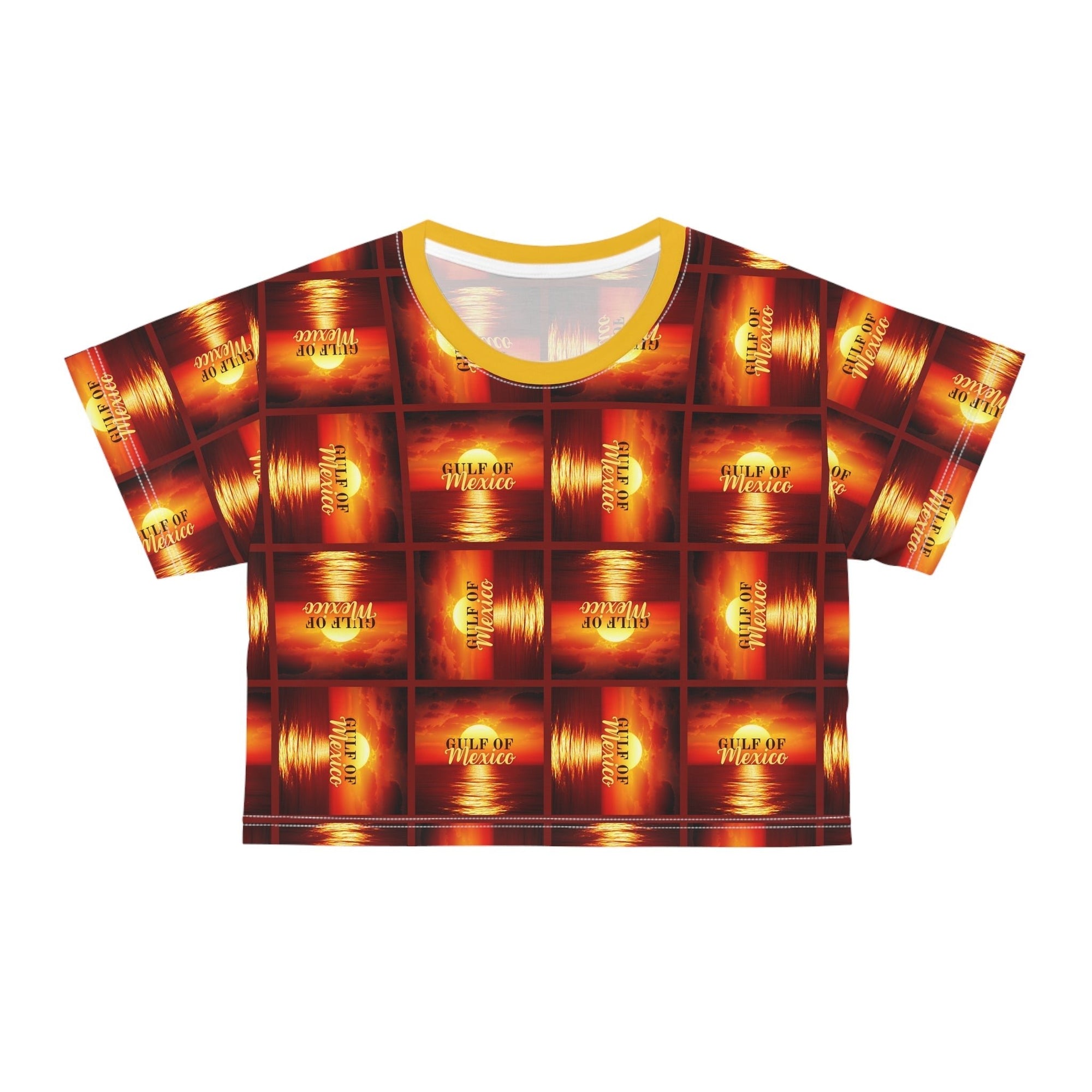 Vibrant 'Gulf of Mexico' Graphic Crop Tee for Summer Vibes - Clothing, T-shirts, Crop - EpiAl's Shop