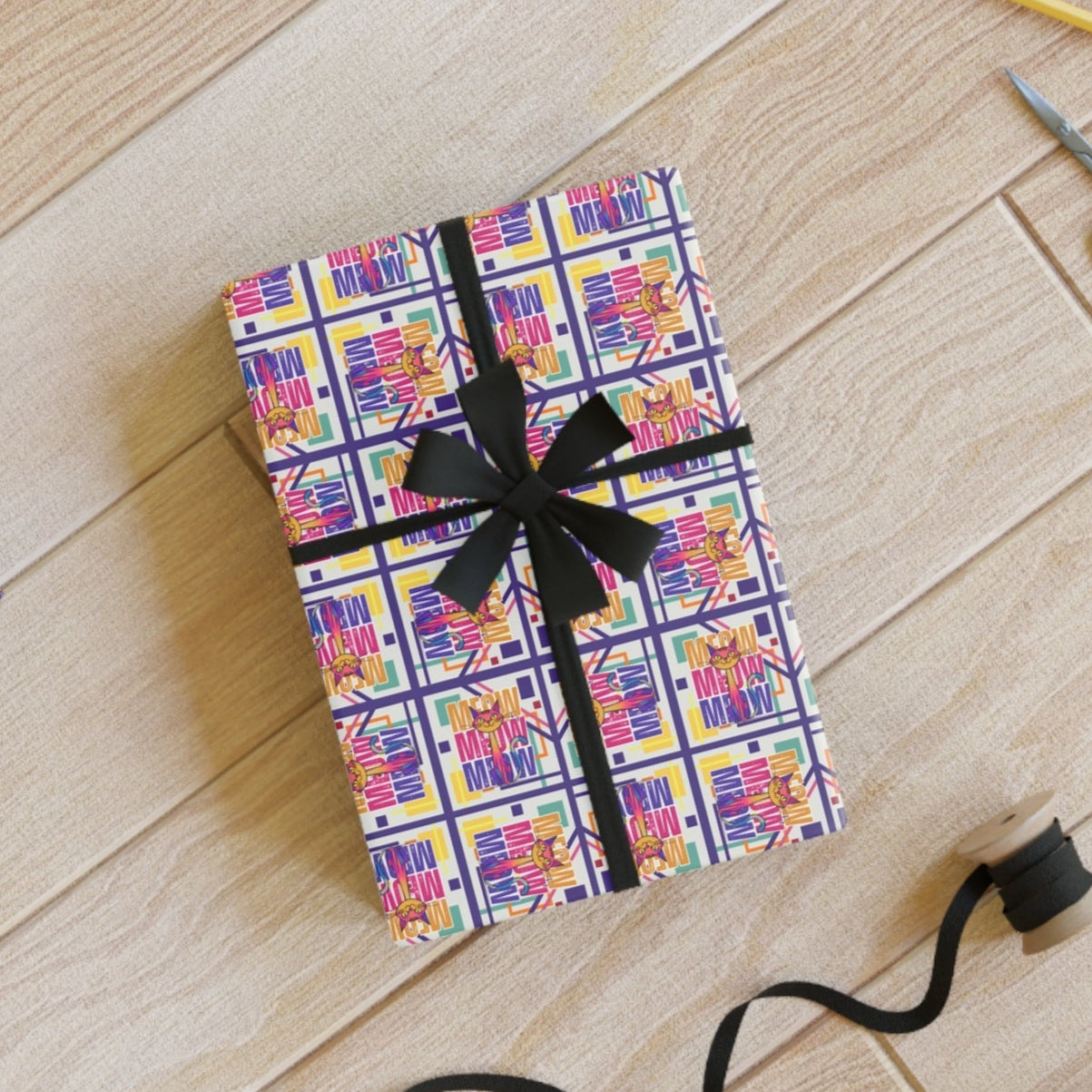 Vibrant Meow Meow Meow Gift Wrapping Paper Roll - Paper Products, Gift Wrapping Paper - EpiAl's Shop