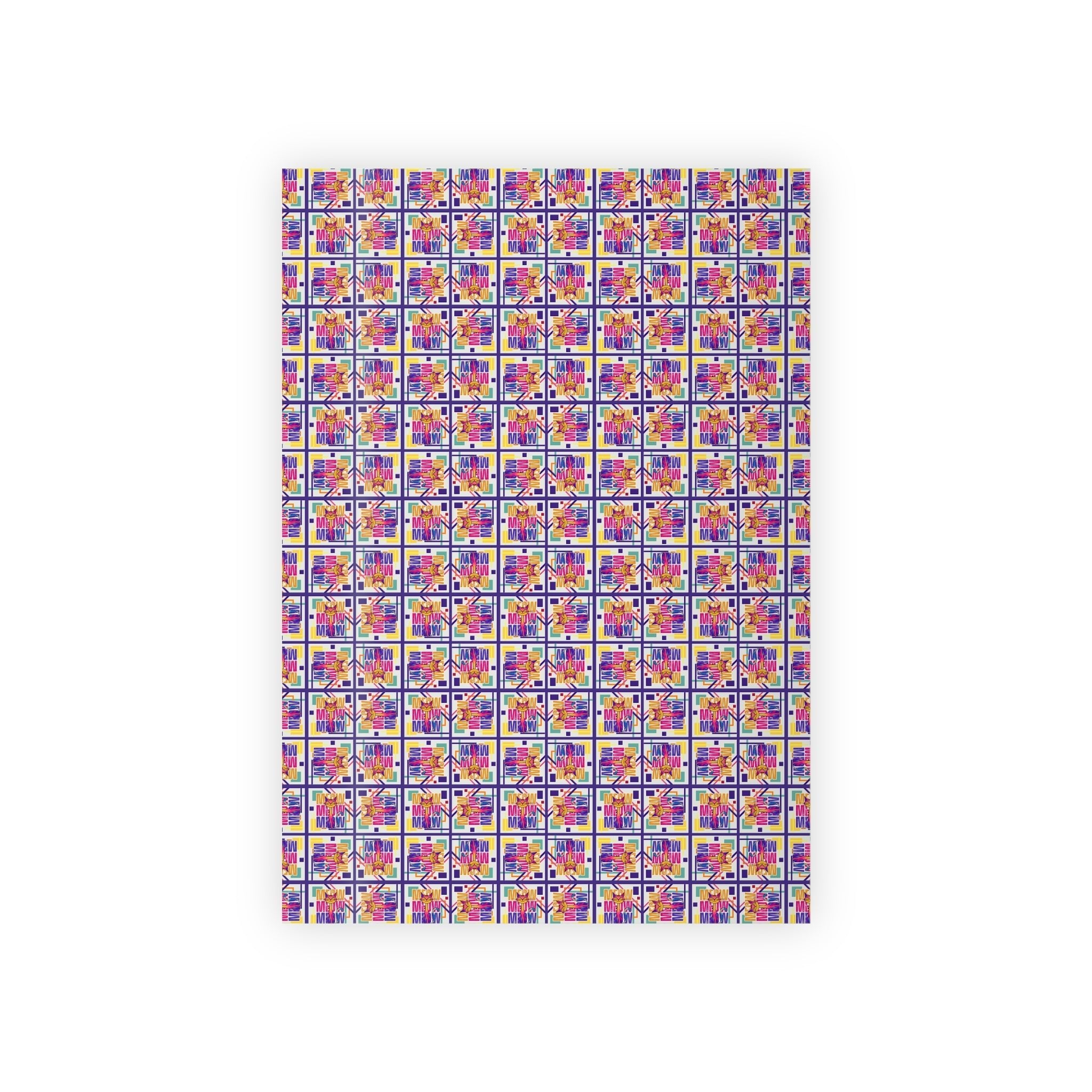 Vibrant Meow Meow Meow Gift Wrapping Paper Roll - Paper Products, Gift Wrapping Paper - EpiAl's Shop