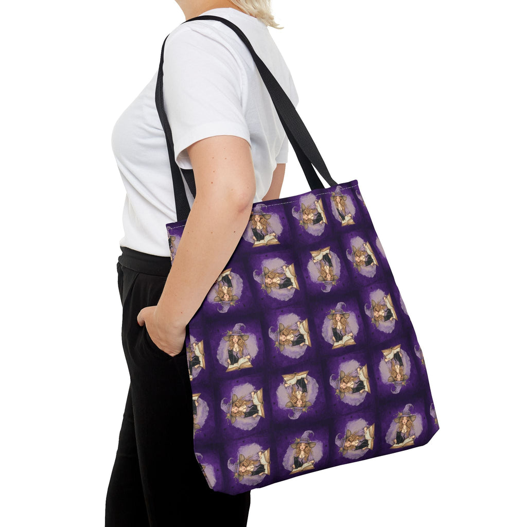 Vibrant Witchy Cat Lady Tote Bag - Bags, Tote - EpiAl's Shop