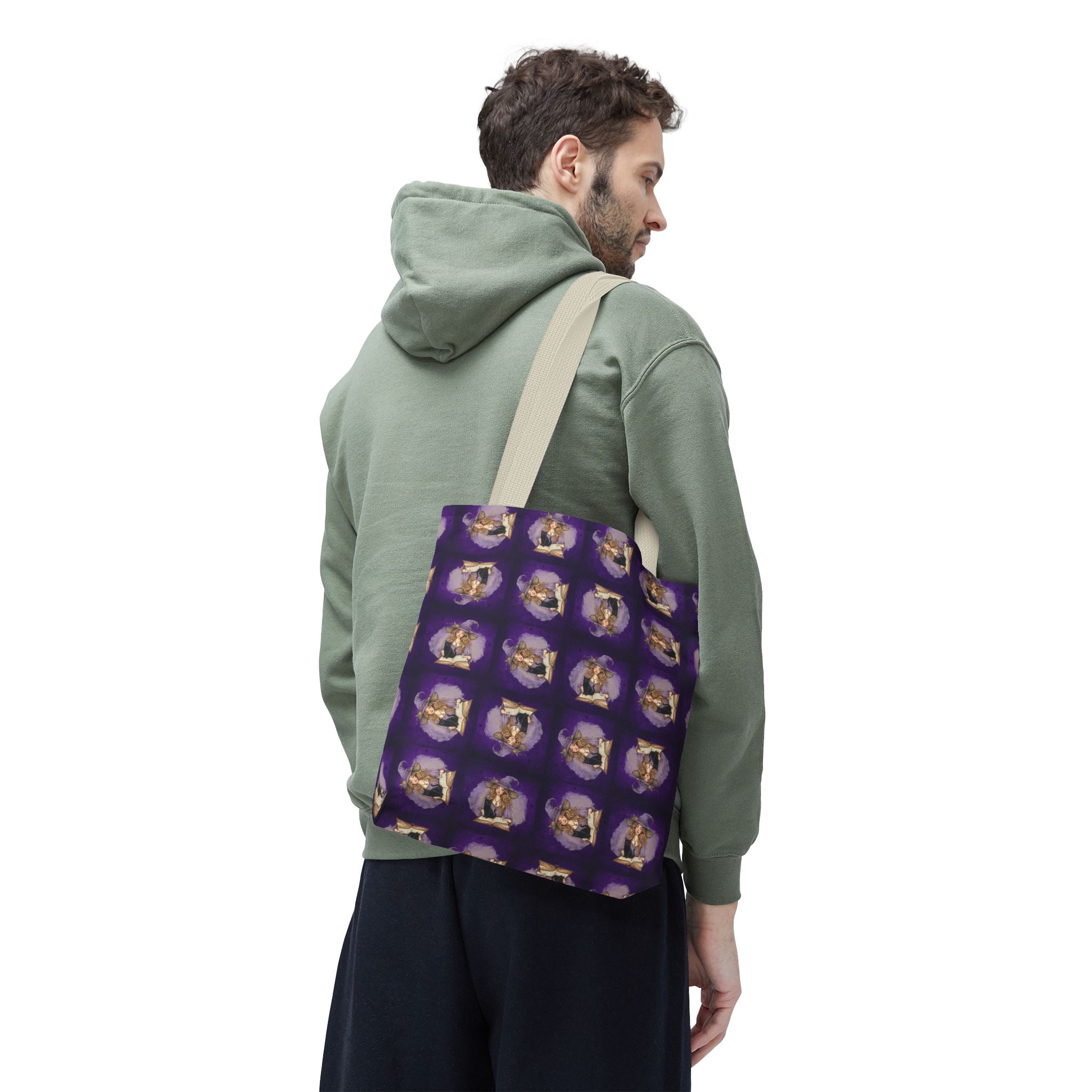 Vibrant Witchy Cat Lady Tote Bag - Bags, Tote - EpiAl's Shop