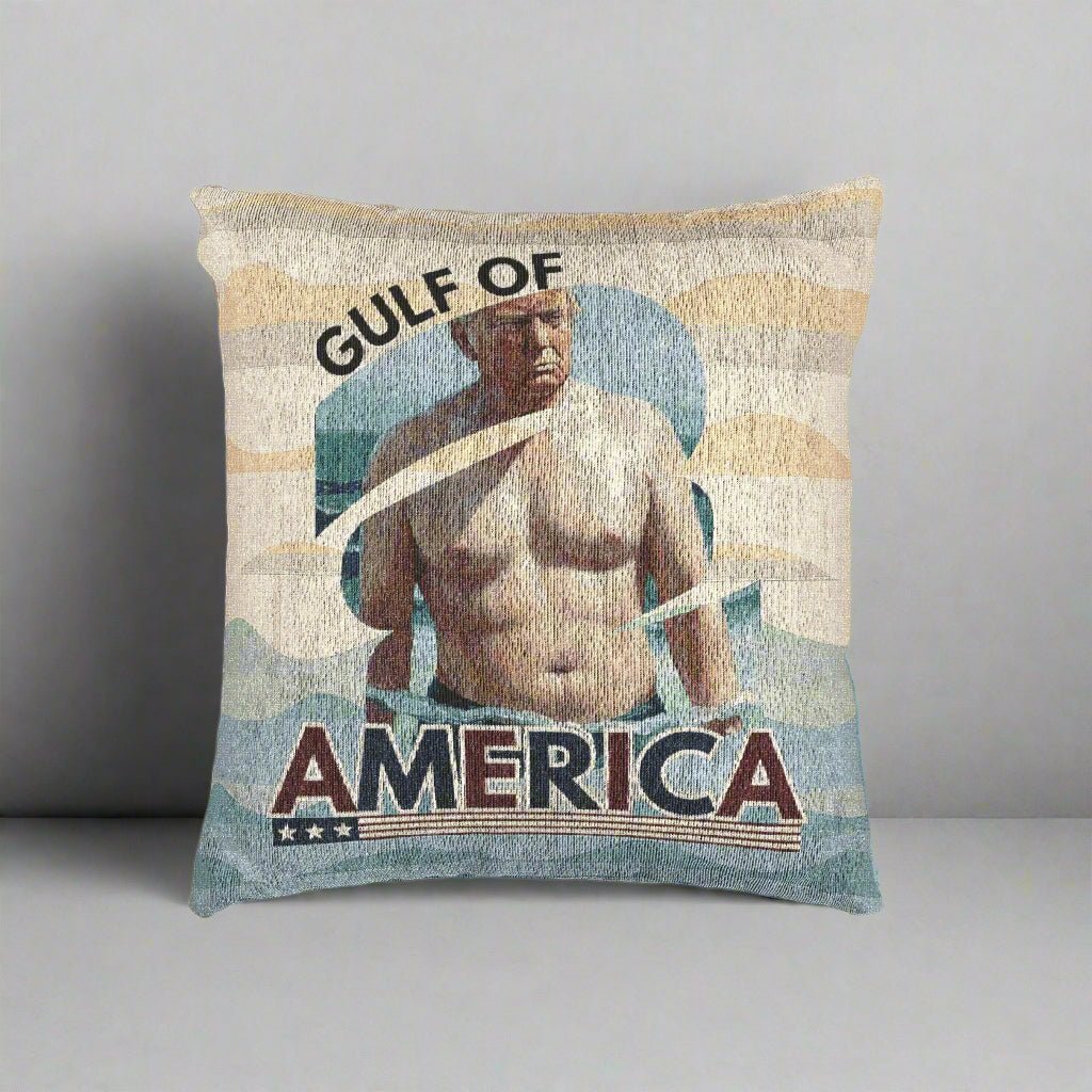 Vintage American Gulf Woven Pillow - Coastal Home Decor - Decor, Home, Pillows - EpiAl's Shop