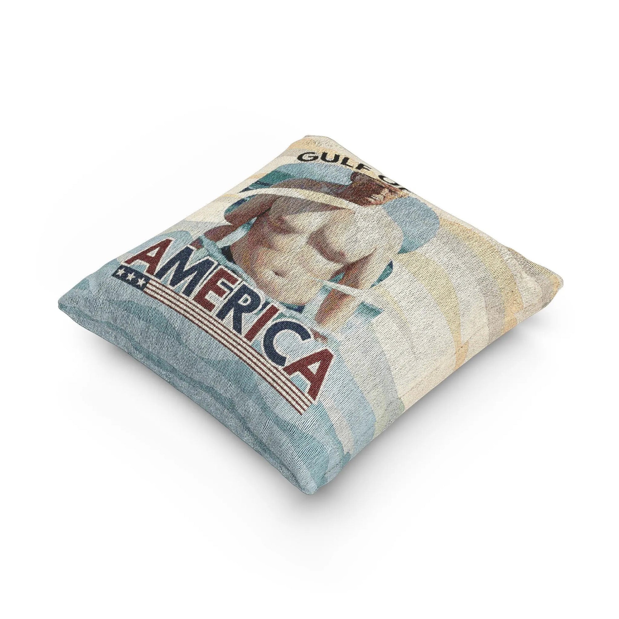 Vintage American Gulf Woven Pillow - Coastal Home Decor - Decor, Home, Pillows - EpiAl's Shop