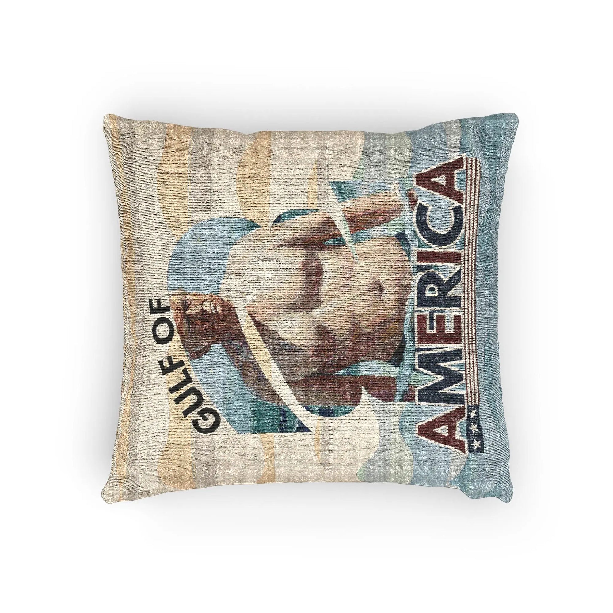 Vintage American Gulf Woven Pillow - Coastal Home Decor - Decor, Home, Pillows - EpiAl's Shop