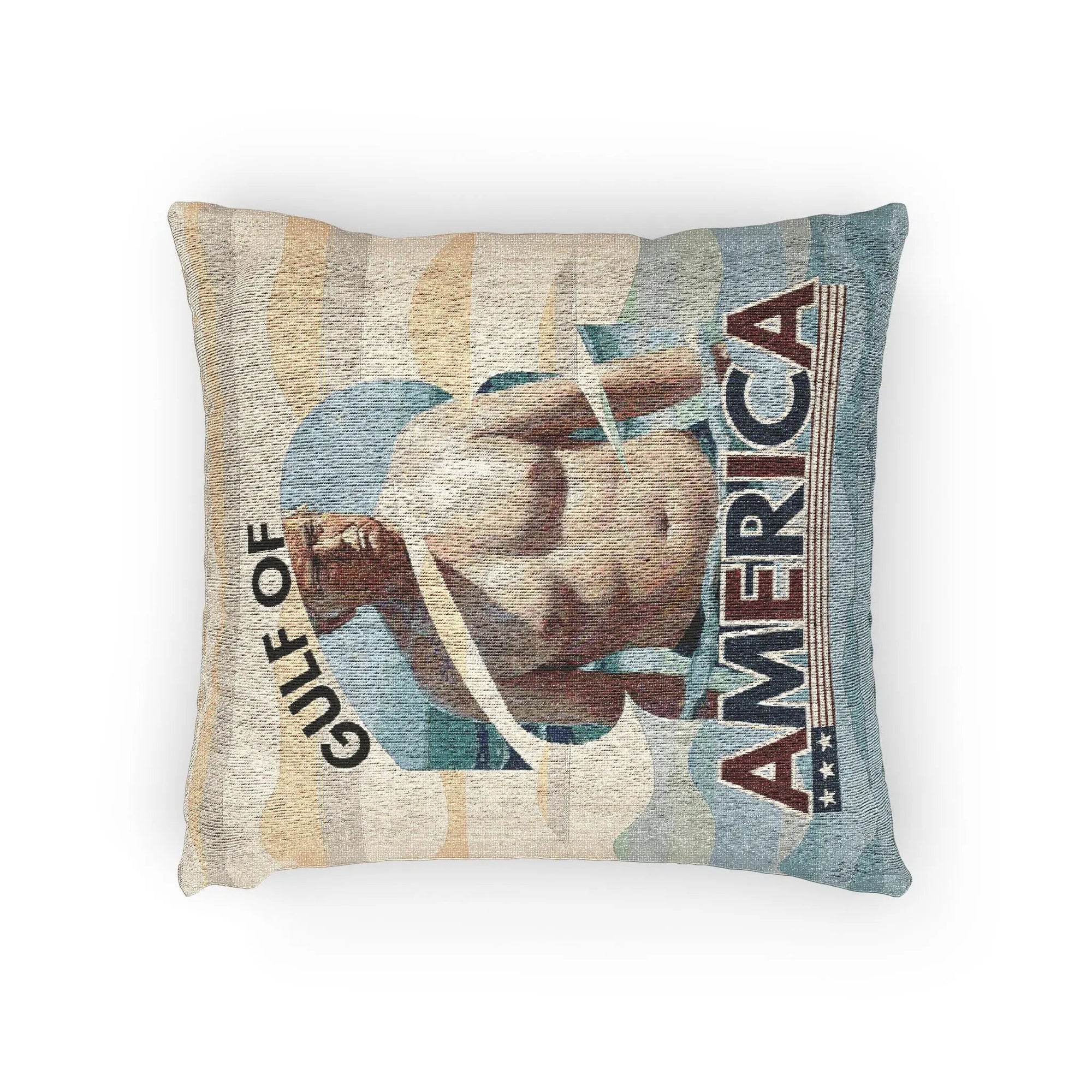 Vintage American Gulf Woven Pillow - Coastal Home Decor - Decor, Home, Pillows - EpiAl's Shop