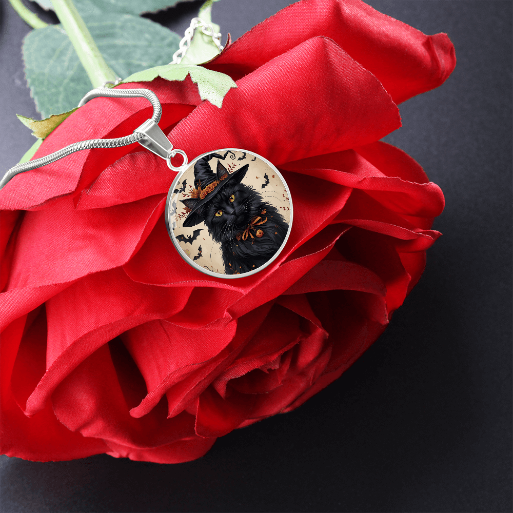Vintage Black Cat Halloween Necklace - Jewelry, Necklaces - EpiAl's Shop
