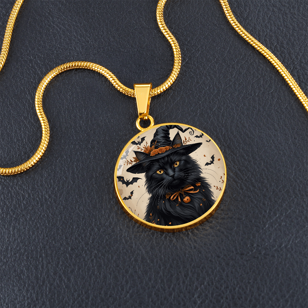 Vintage Black Cat Halloween Necklace - Jewelry, Necklaces - EpiAl's Shop