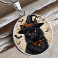 Vintage Black Cat Halloween Necklace - Jewelry, Necklaces - EpiAl's Shop
