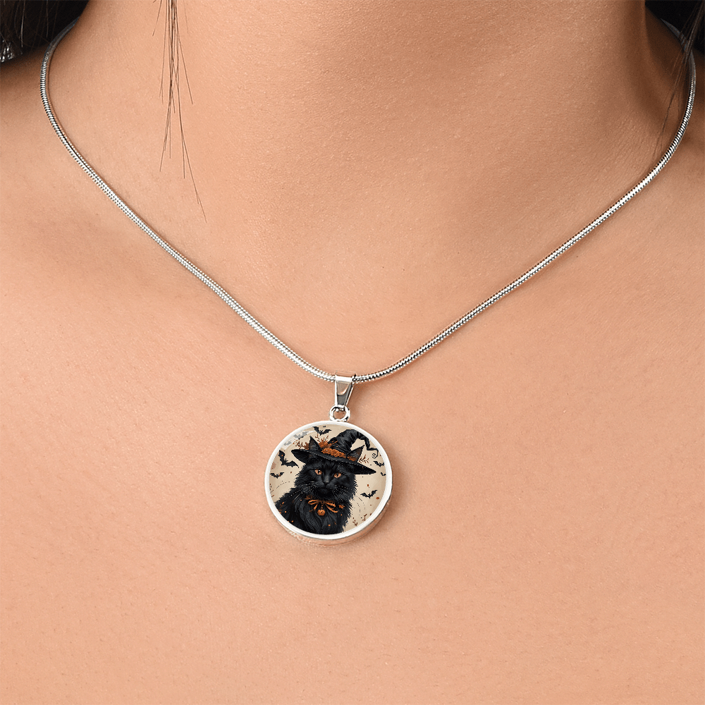 Vintage Black Cat Halloween Necklace - Jewelry, Necklaces - EpiAl's Shop