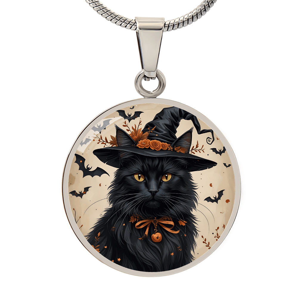 Vintage Black Cat Halloween Necklace - Jewelry, Necklaces - EpiAl's Shop