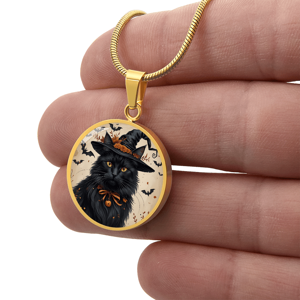 Vintage Black Cat Halloween Necklace - Jewelry, Necklaces - EpiAl's Shop