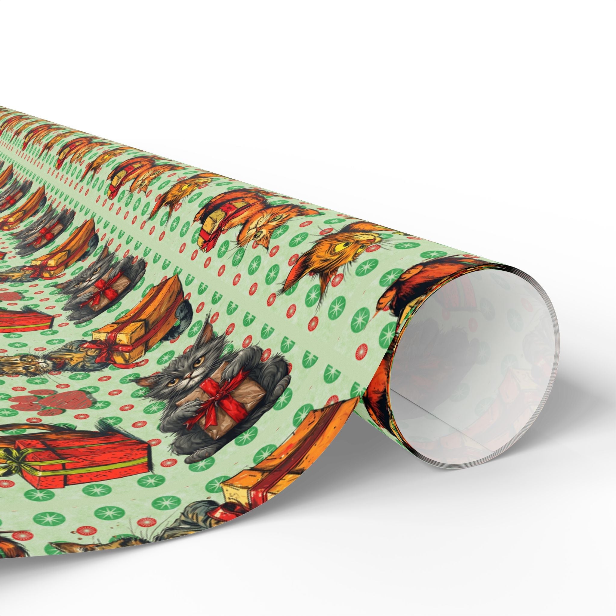 Vintage Cats Christmas Wrapping Papers - Paper Products, Gift Wrapping Paper - EpiAl's Shop