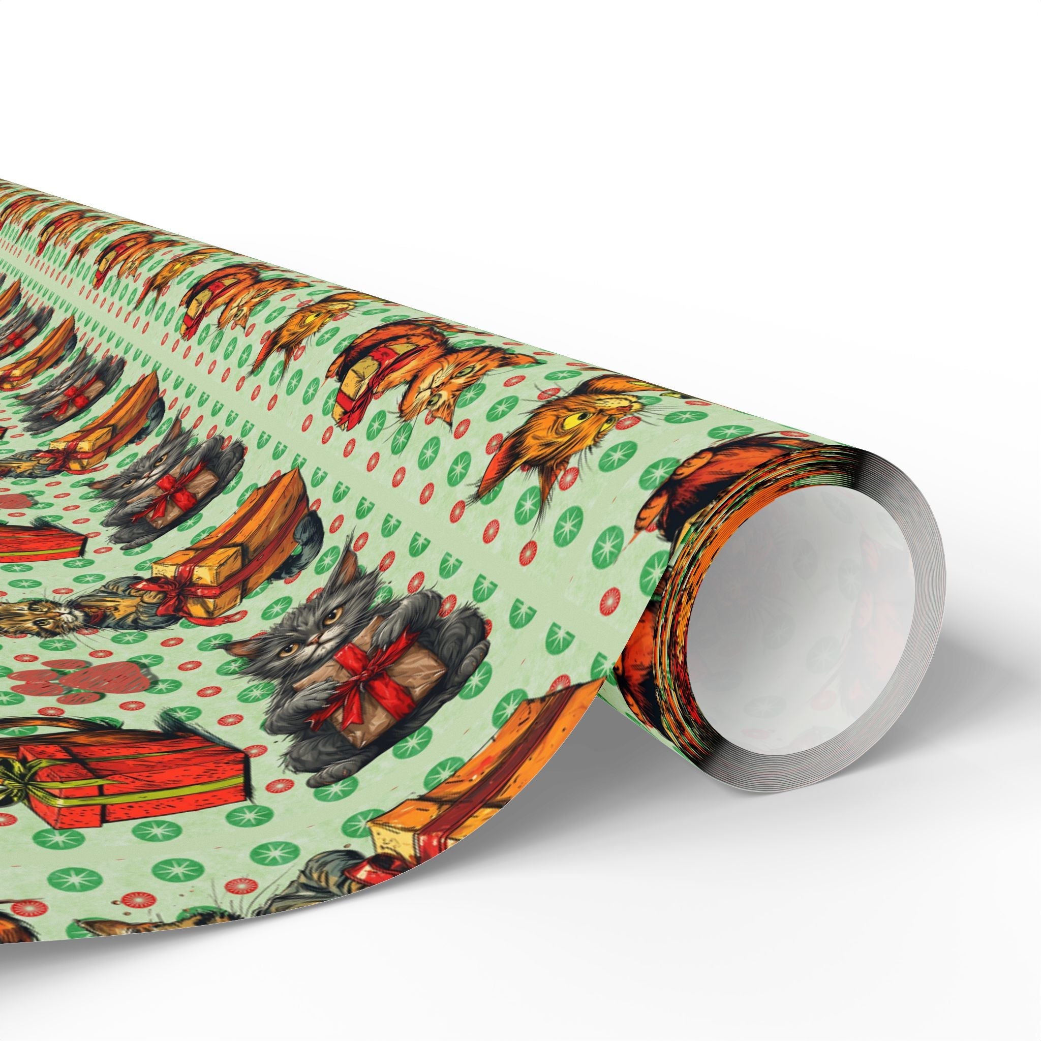 Vintage Cats Christmas Wrapping Papers - Paper Products, Gift Wrapping Paper - EpiAl's Shop