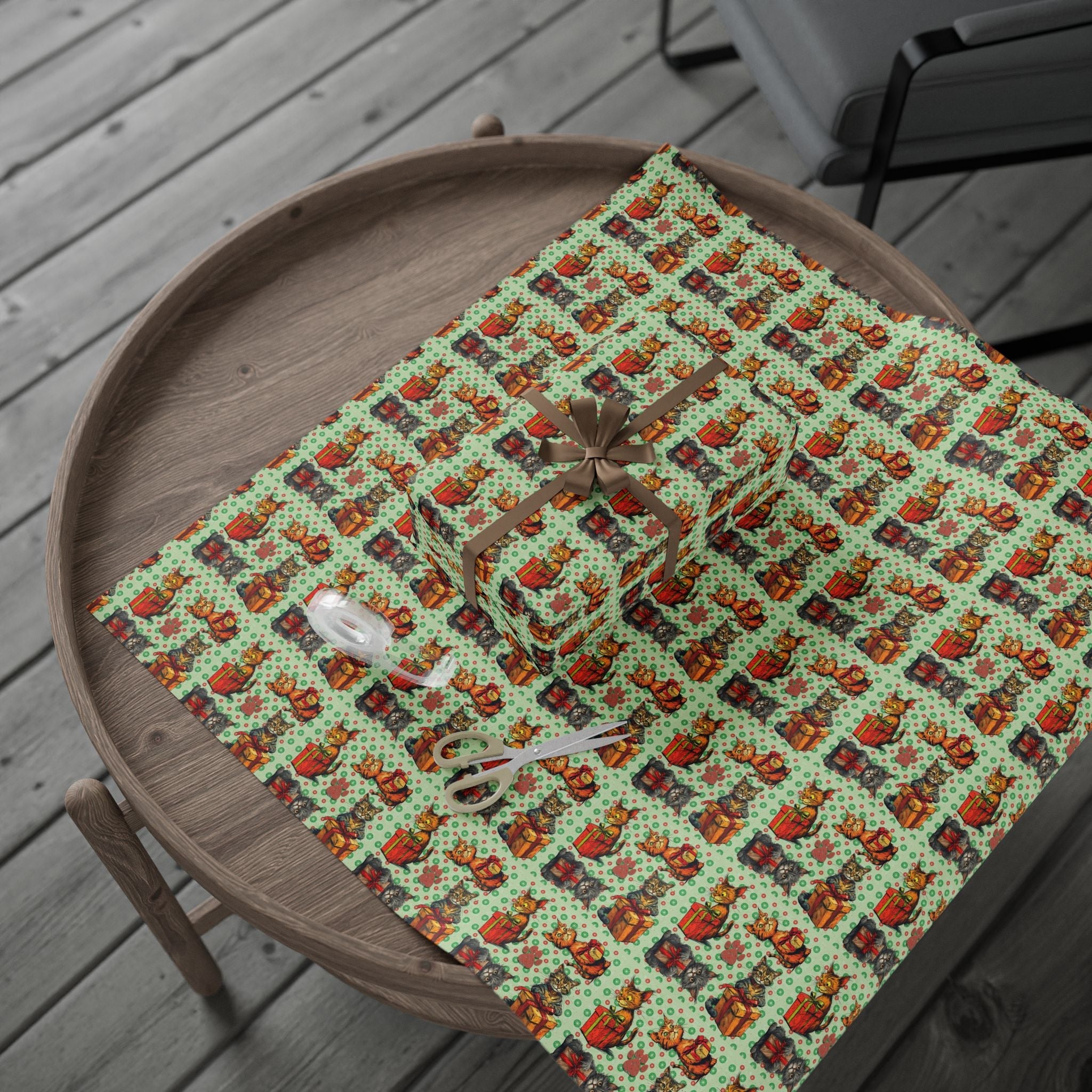 Vintage Cats Christmas Wrapping Papers - Paper Products, Gift Wrapping Paper - EpiAl's Shop