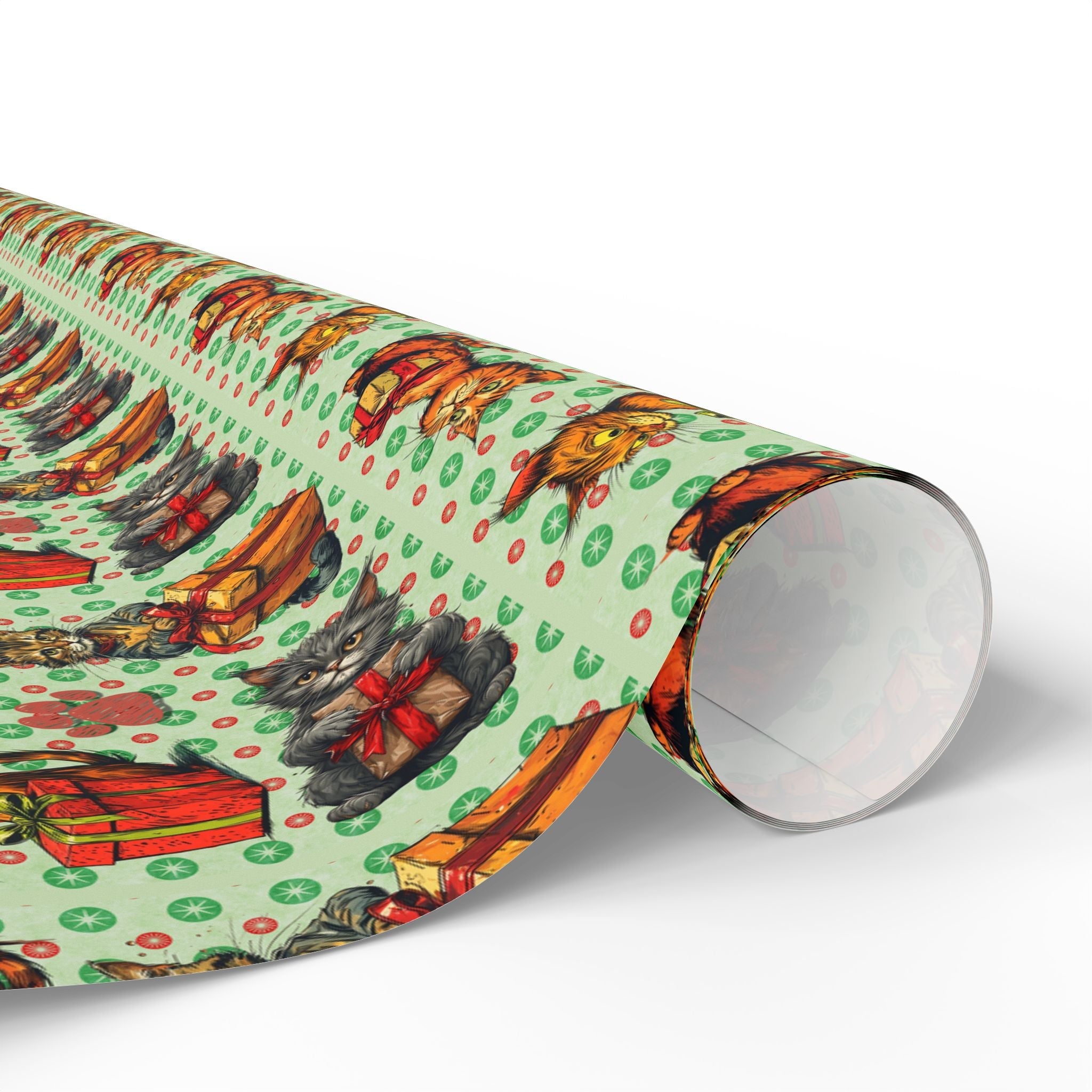 Vintage Cats Christmas Wrapping Papers - Paper Products, Gift Wrapping Paper - EpiAl's Shop
