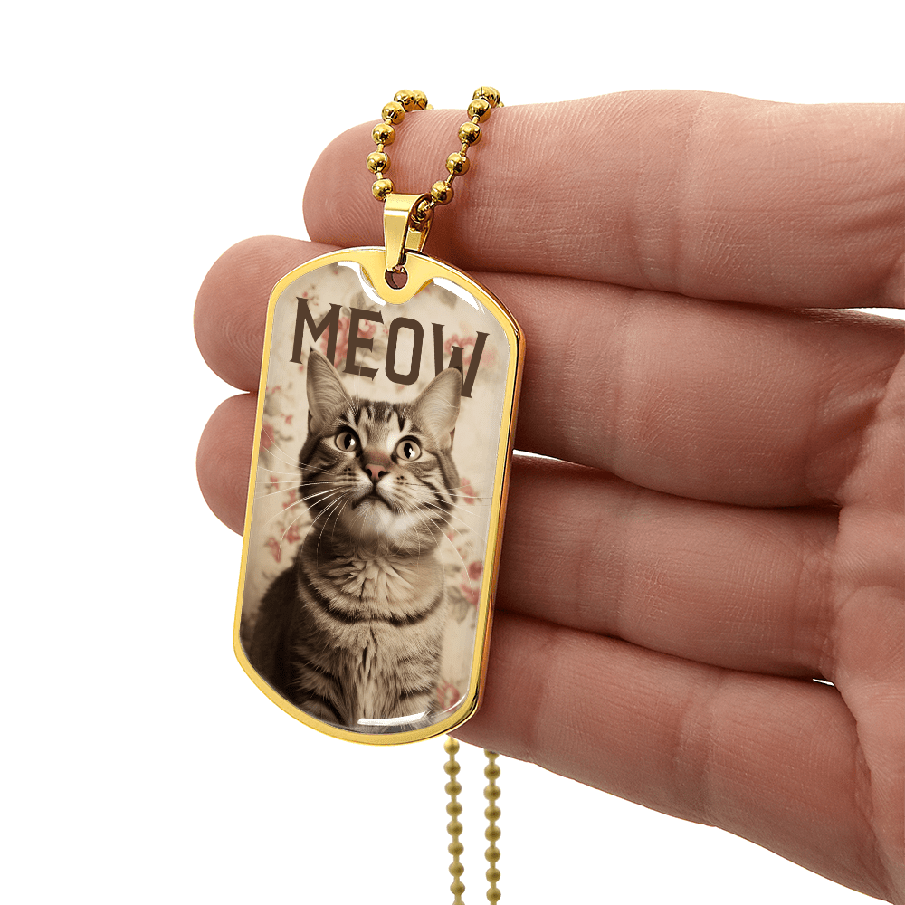 Vintage Meow Tabby Necklace - Jewelry, Necklaces - EpiAl's Shop
