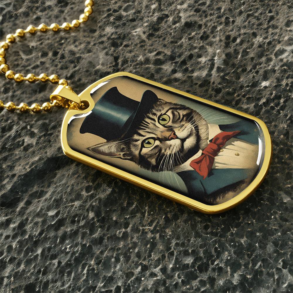 Vintage Top Hat Cat Necklace - Jewelry - Epileptic Al’s Shop