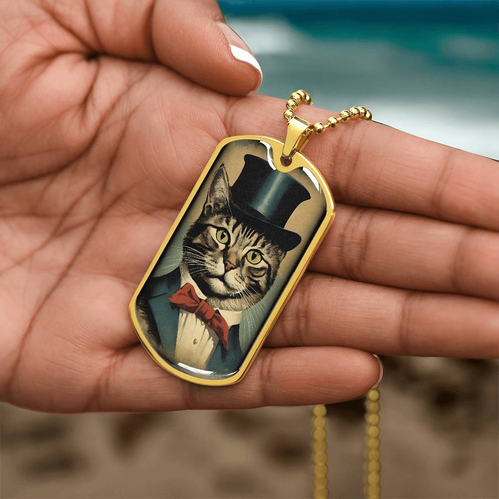 Vintage Top Hat Cat Necklace - Jewelry - Epileptic Al’s Shop