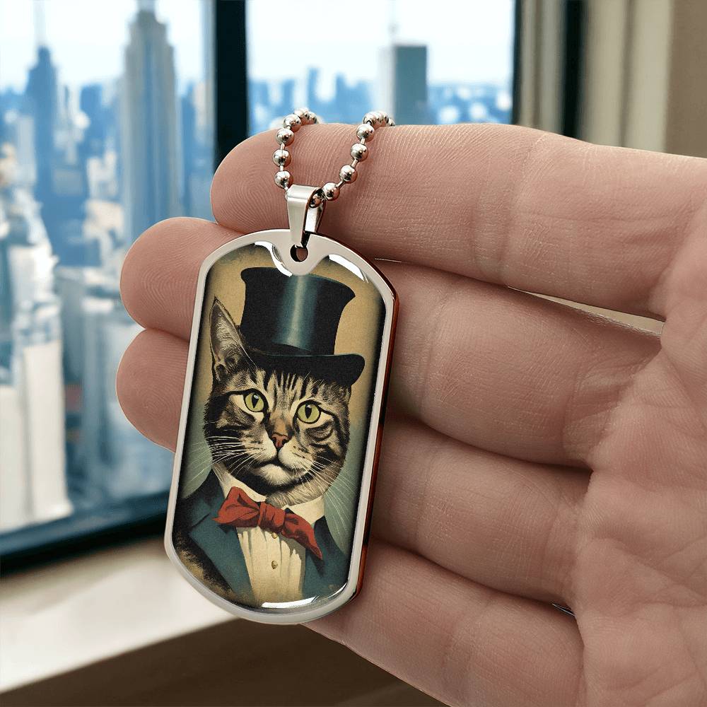 Vintage Top Hat Cat Necklace - Jewelry - Epileptic Al’s Shop