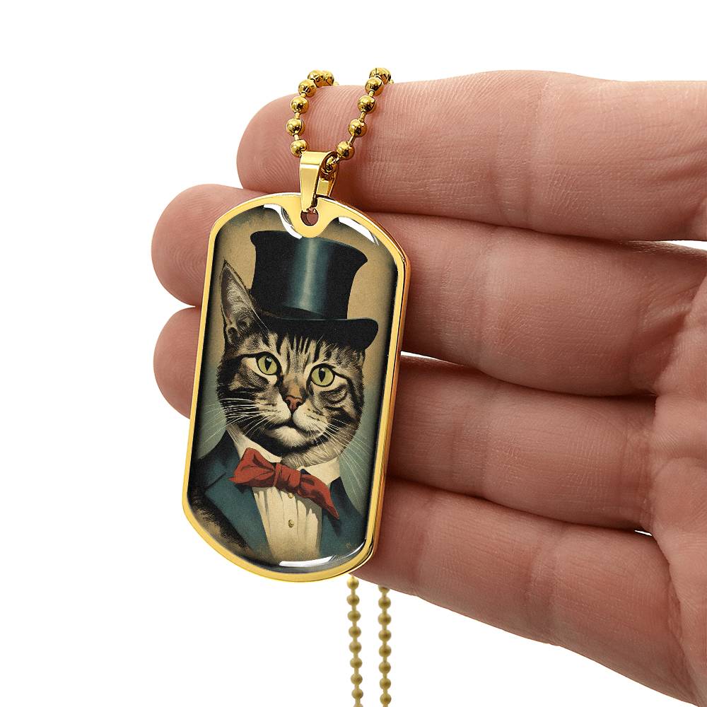 Vintage Top Hat Cat Necklace - Jewelry - Epileptic Al’s Shop