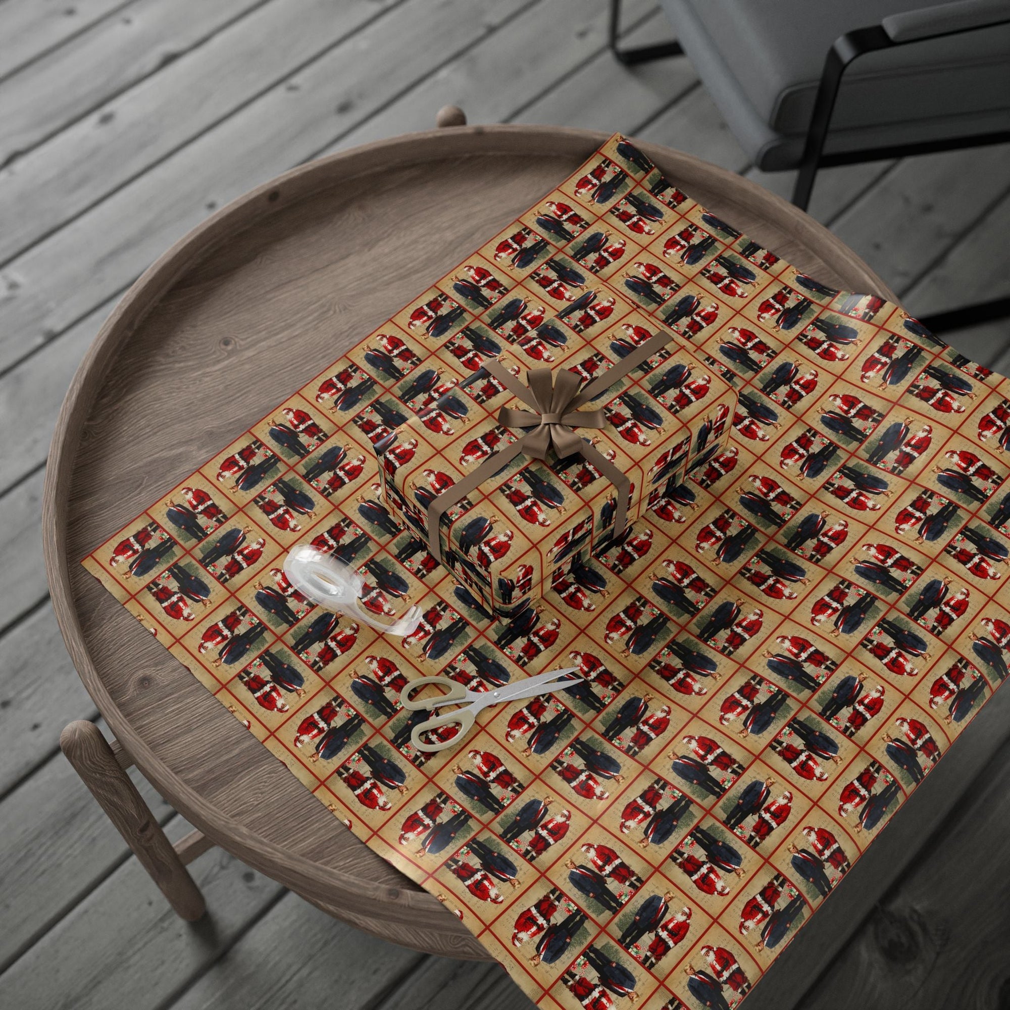 Vintage Trump & Santa Holiday Wrapping Paper - Paper Products, Gift Wrapping Paper - EpiAl's Shop