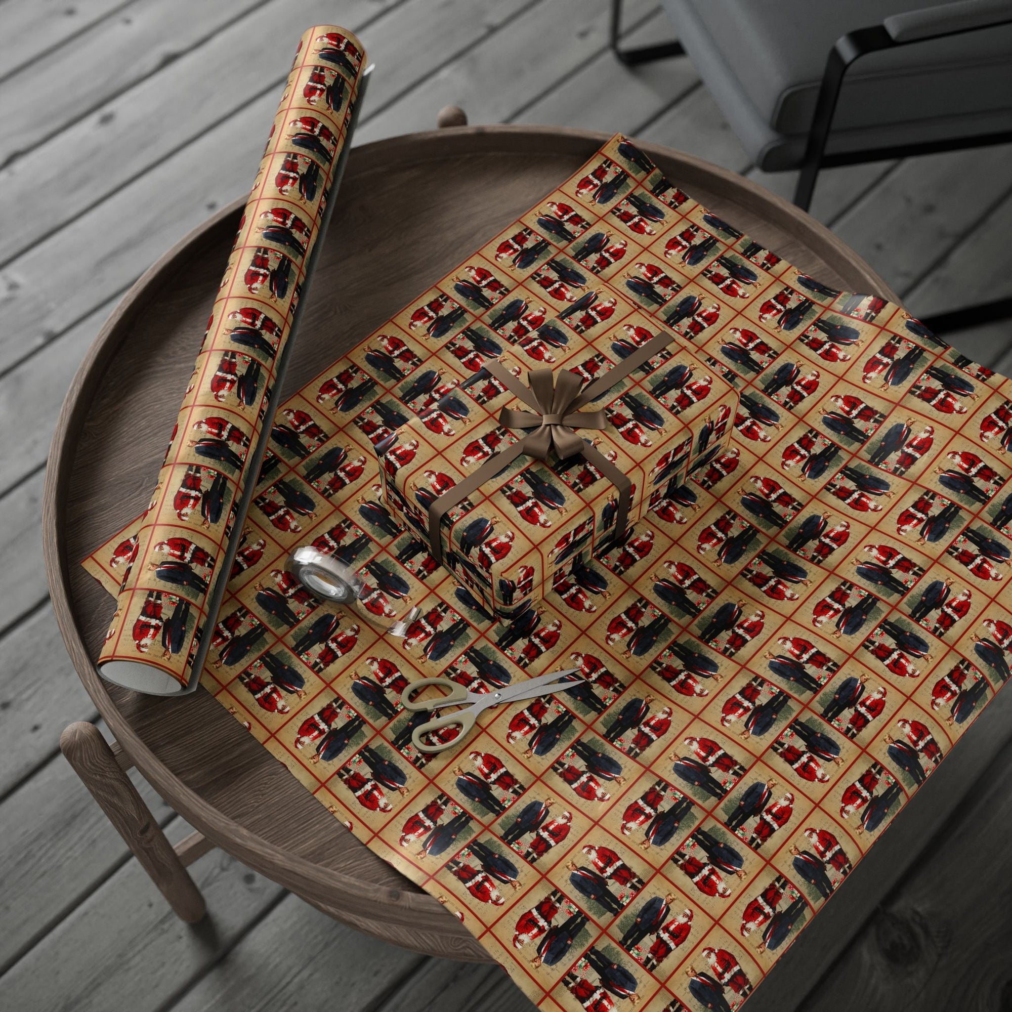 Vintage Trump & Santa Holiday Wrapping Paper - Paper Products, Gift Wrapping Paper - EpiAl's Shop