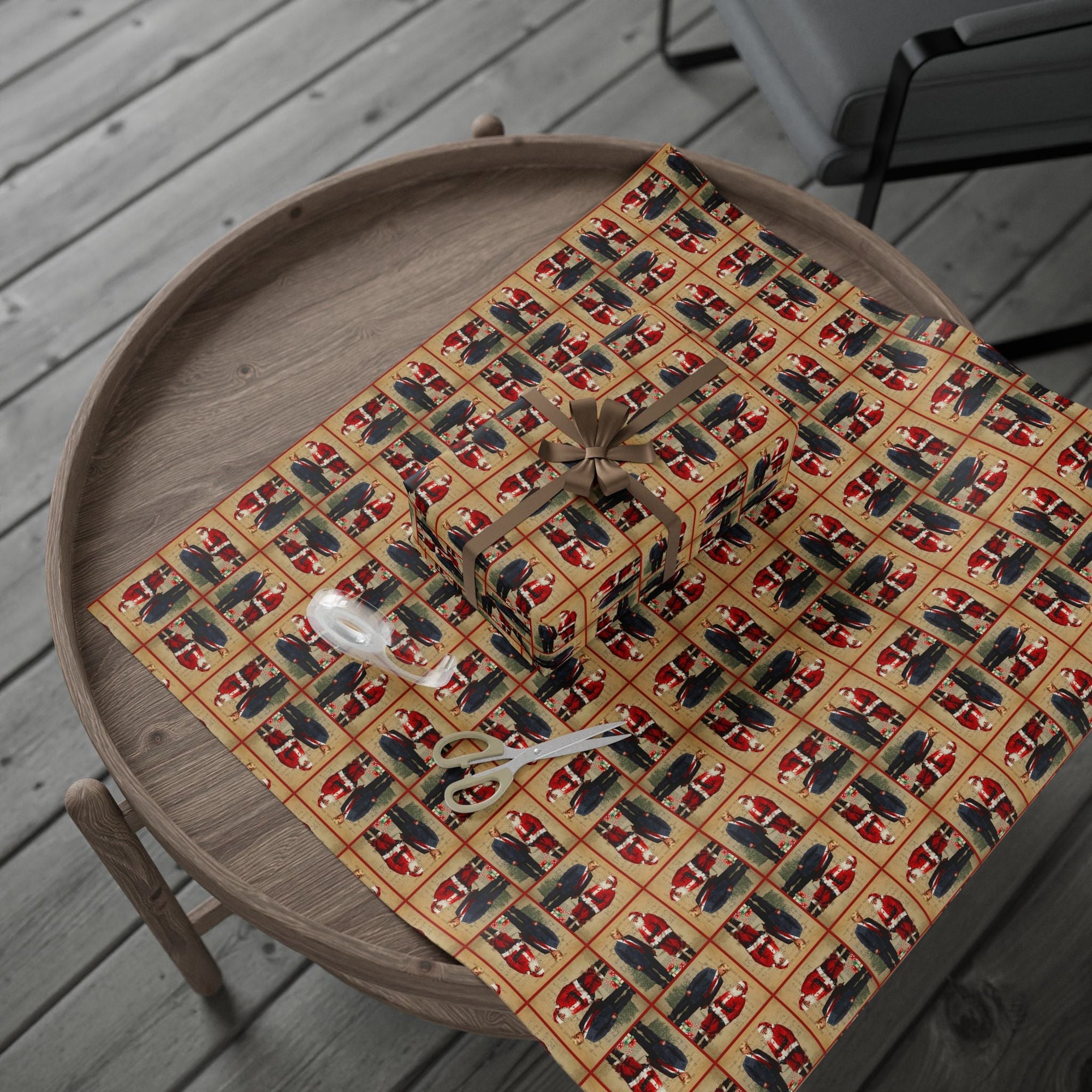 Vintage Trump & Santa Holiday Wrapping Paper - Paper Products, Gift Wrapping Paper - EpiAl's Shop