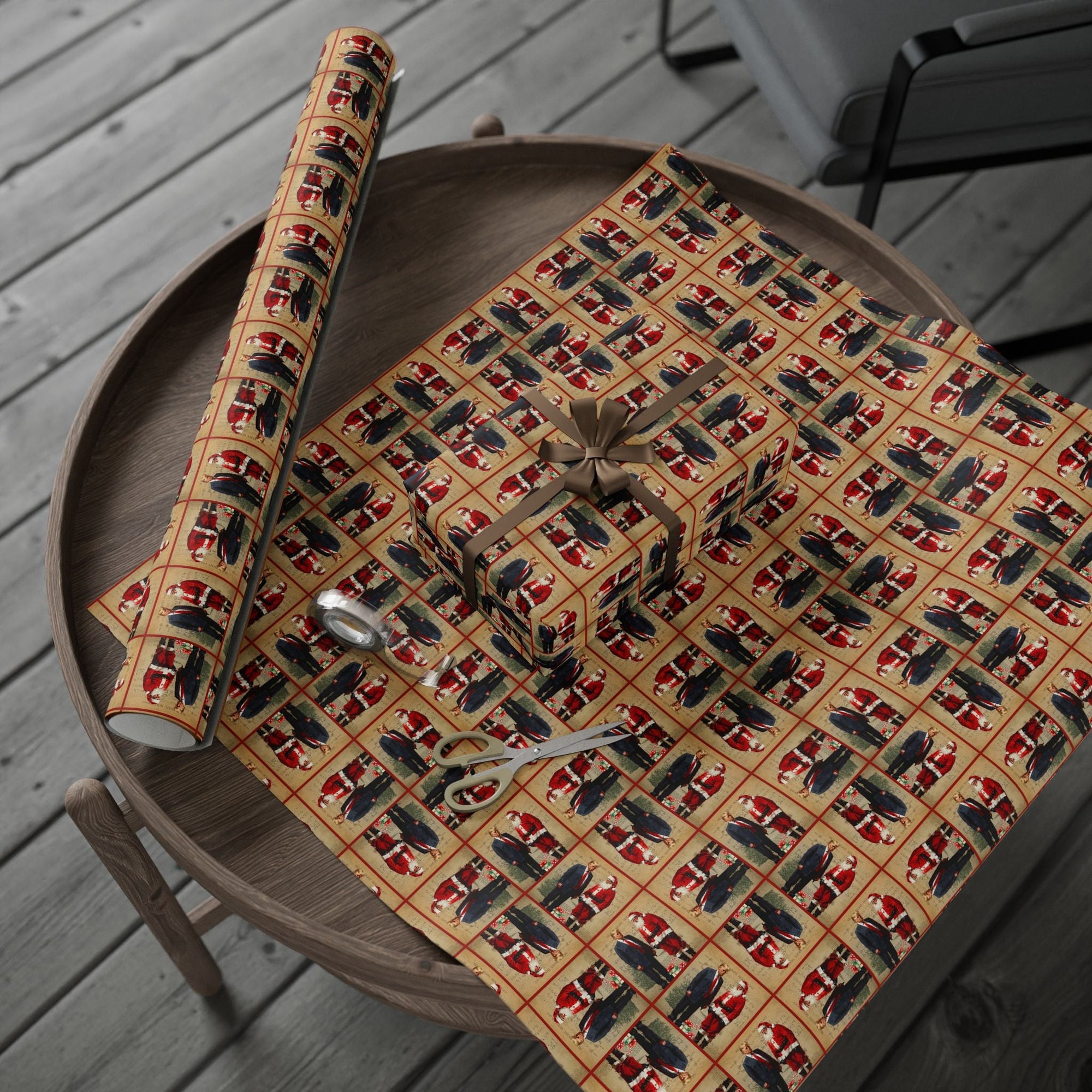 Vintage Trump & Santa Holiday Wrapping Paper - Paper Products, Gift Wrapping Paper - EpiAl's Shop
