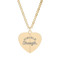 Visible Strength Hidden Message Heart Necklace | Invisible Battles - Jewelry, Necklaces - EpiAl's Shop