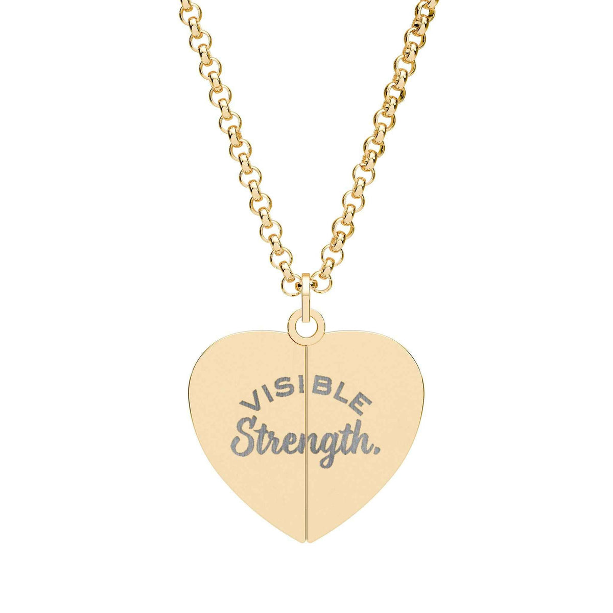 Visible Strength Hidden Message Heart Necklace | Invisible Battles - Jewelry, Necklaces - EpiAl's Shop